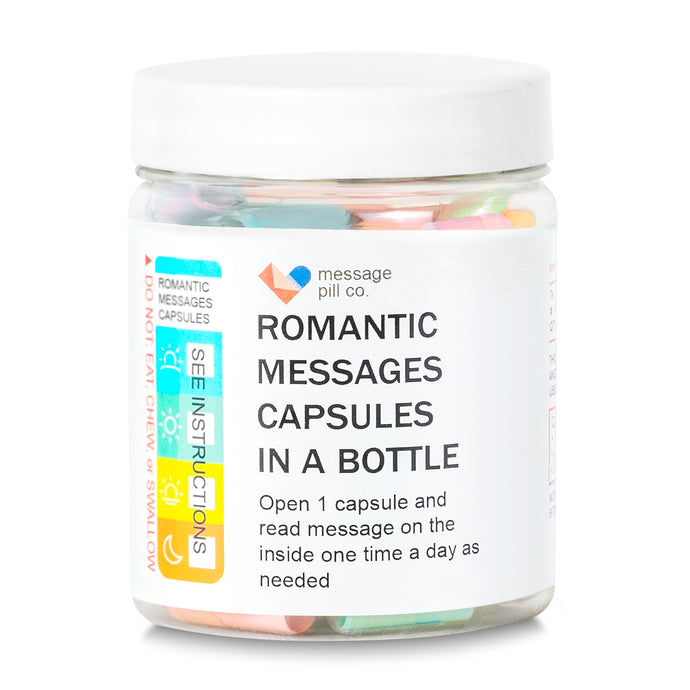 Capsule Letters Message in a Bottle - Couples Gifts Love Notes for Him or Her, Great Romantic Girlfriend and Boyfriend Gift - Includes 50 PCS of Written Love Pills Letters in a Bottle…