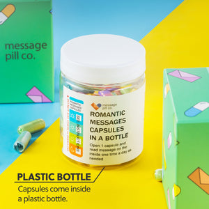 Capsule Letters Message in a Bottle - Couples Gifts Love Notes for Him or Her, Great Romantic Girlfriend and Boyfriend Gift - Includes 50 PCS of Written Love Pills Letters in a Bottle…